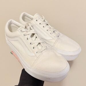 Vans Platform Authentic White Women's Sneakers 7.5